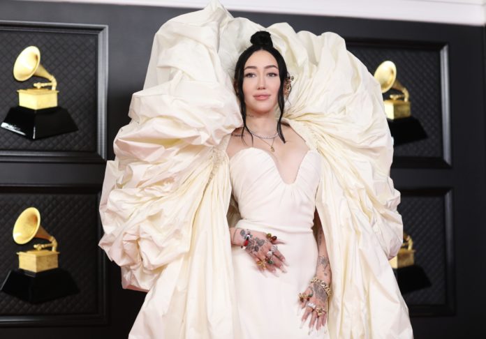 Noah Cyrus on the red carpet at the 63rd Annual Grammy Awards