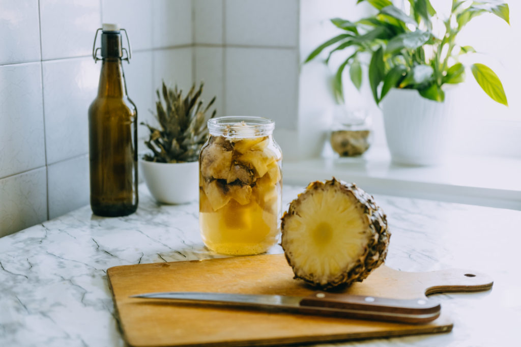 Fermented pineapple kombucha drink tepache.