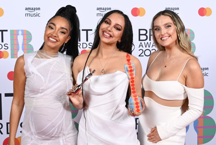 Little Mix — Leigh-Anne Pinnock, Jade Thirlwall and Perrie Edwards — at the 41st BRIT Awards.