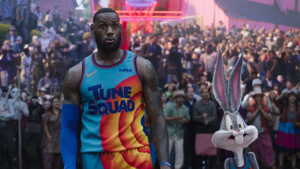 Jeff Bergman and LeBron James in "Space Jam: A New Legacy"