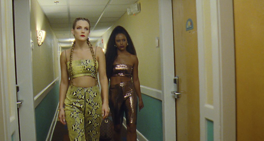 Riley Keough and Taylour Paige in "Zola"