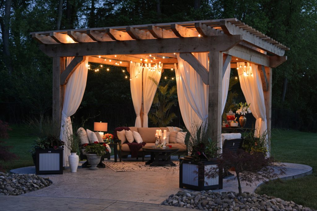 Stylish and cozy backyard