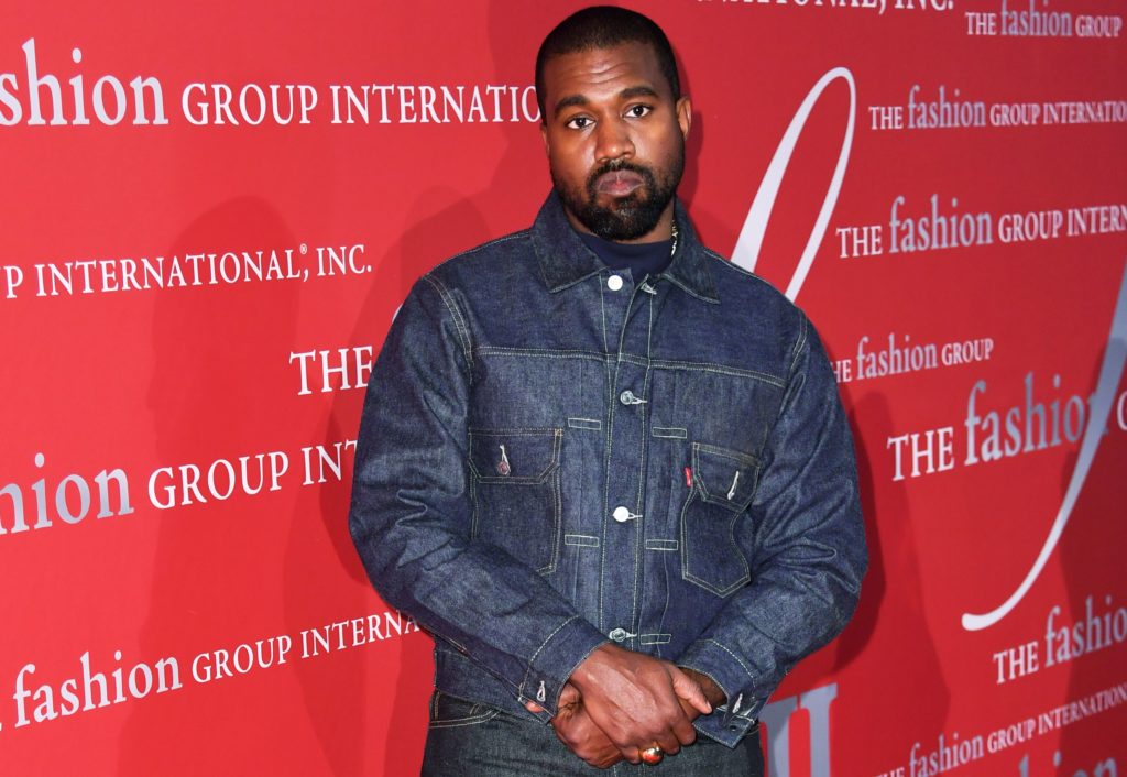Kanye West at the Fashion Group International's Night of Stars Gala in 2019.