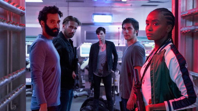 Charlize Theron, Matthias Schoenaerts, Luca Marinelli, Marwan Kenzari, and KiKi Layne in "The Old Guard"