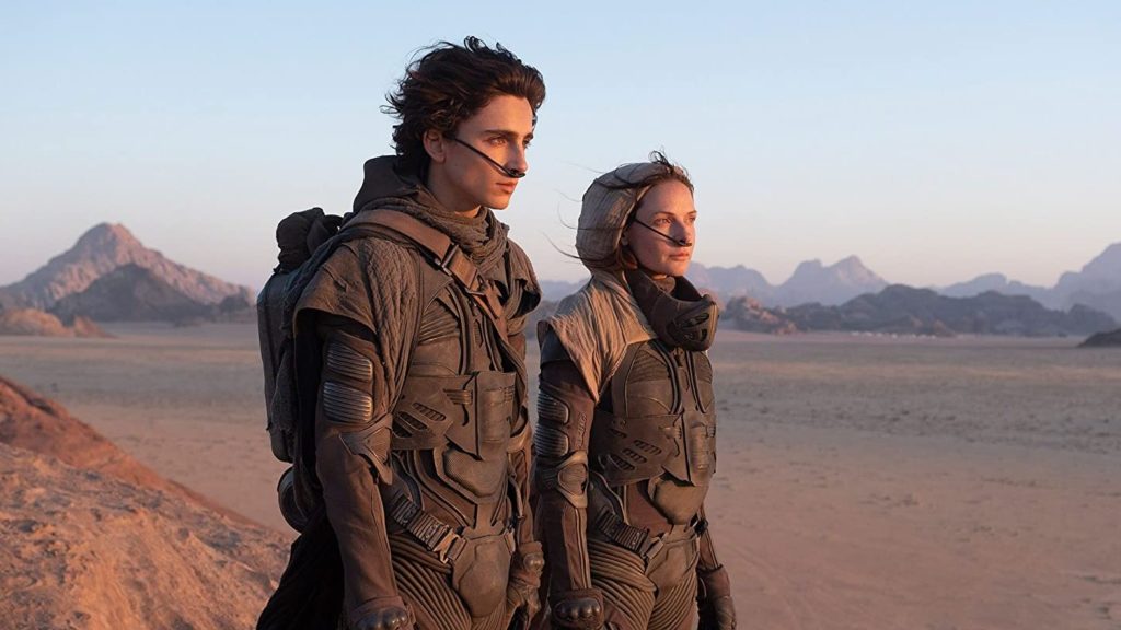 Rebecca Ferguson and Timothée Chalamet in "Dune"
