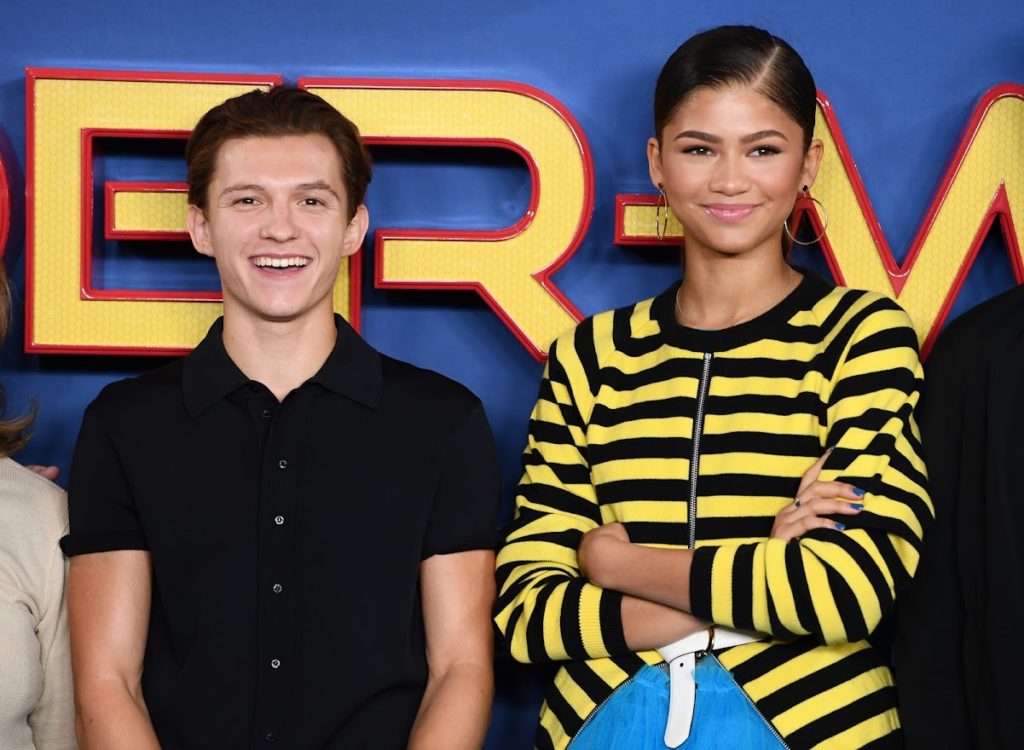 Tom Holland and Zendaya at the "Spider-Man: Homecoming" film photocall in 2017.
