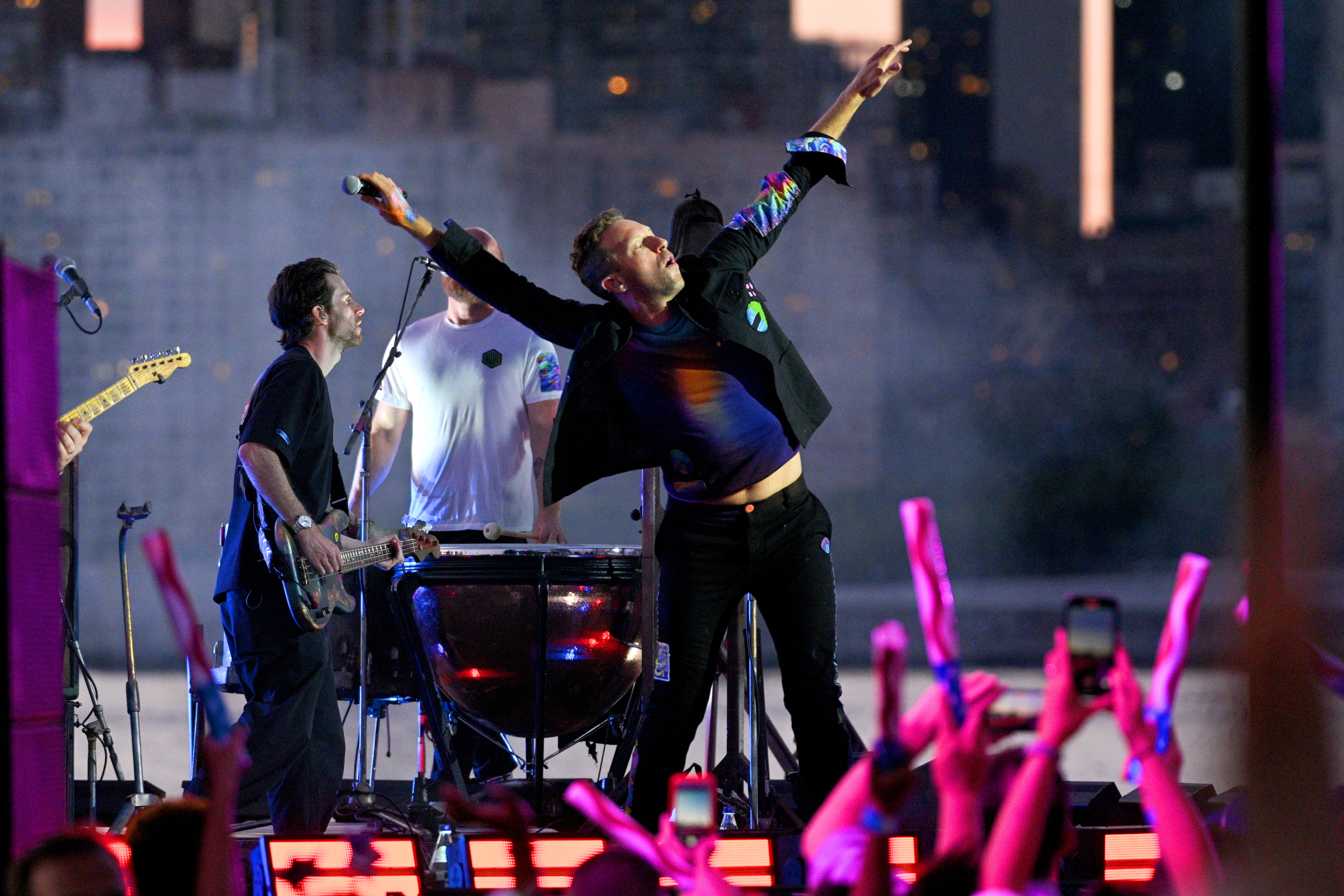 Coldplay at Macy's 2021 4th of July Fireworks Spectacular in New York.