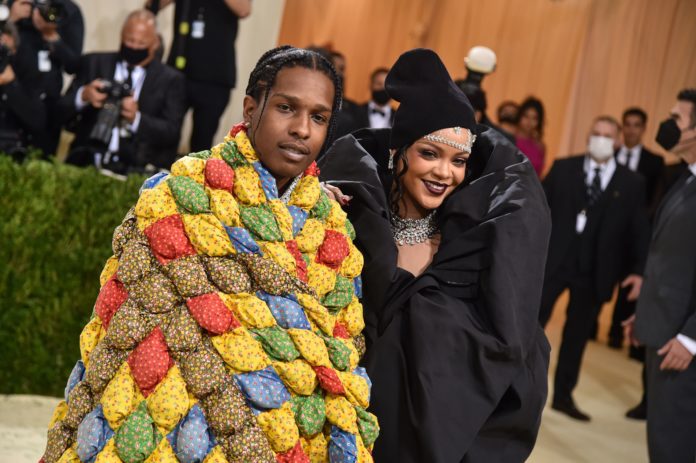 A$AP Rocky and Rihanna at the 2021 Met Gala.