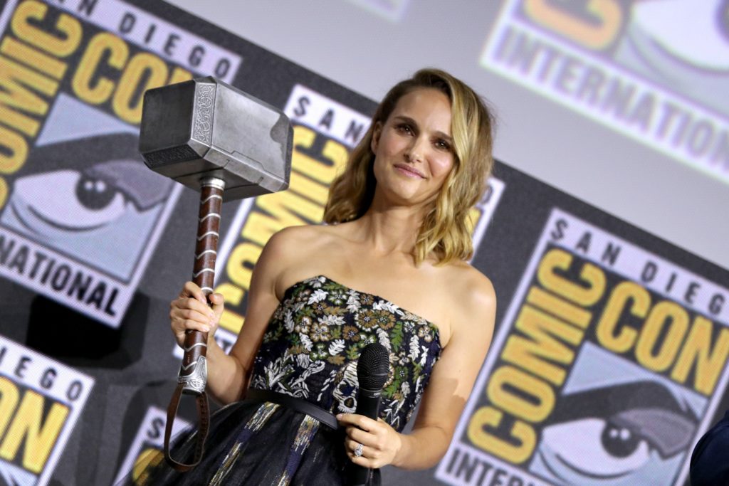 Natalie Portman of "Thor: Love and Thunder" in 2019.