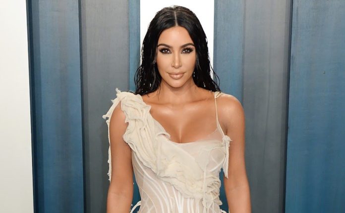 Kim Kardashian West at the Vanity Fair Oscar Party in 2020.