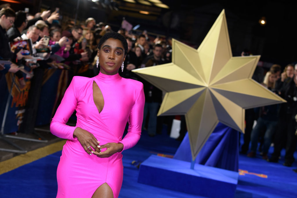 Lashana Lynch at the "Captain Marvel" premiere in 2019.
