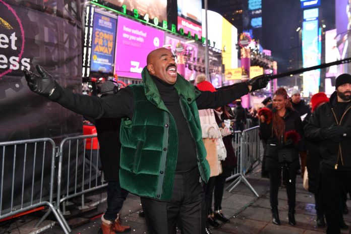 Steve Harvey at the 2020 New Year Celebrations in New York