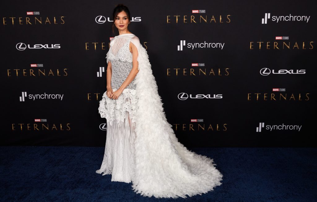Gemma Chan at Marvel's "Eternals" premiere in Los Angeles, last month.