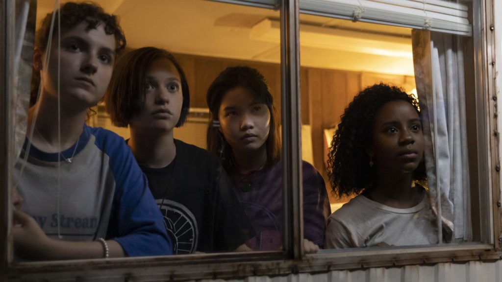 Sofia Rosinsky, Fina Strazza, Riley Lai Nelet, and Camryn Jones in "Paper Girls"