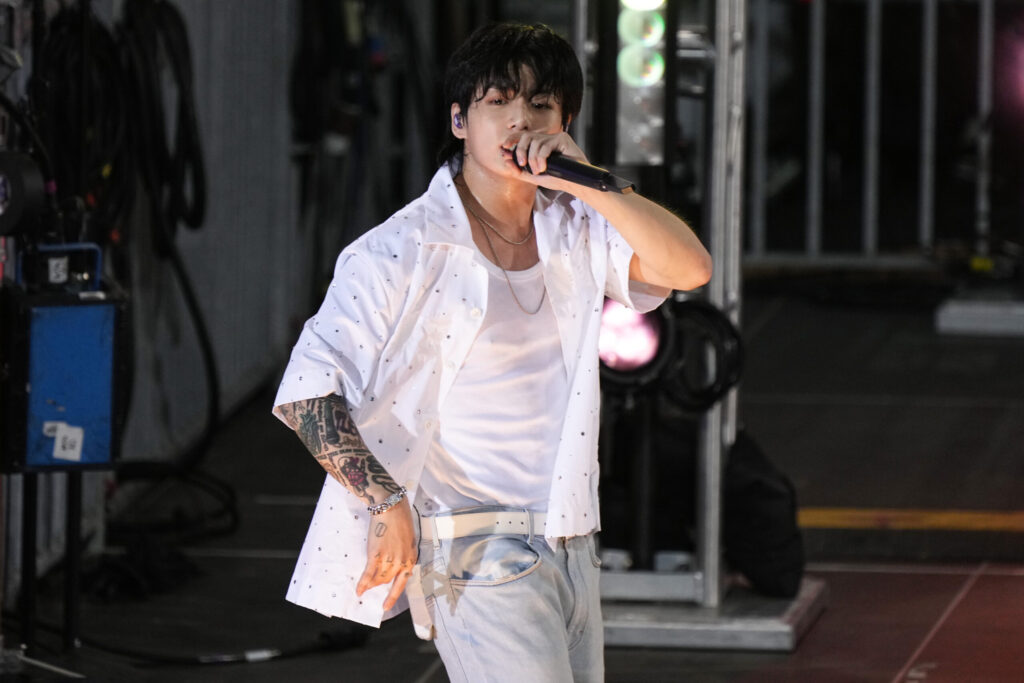 Jung Kook at the "Good Morning America" Summer Concert Series in July 2023